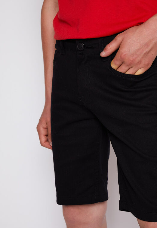 Bermuda Denim Solid Negro Family Shop
