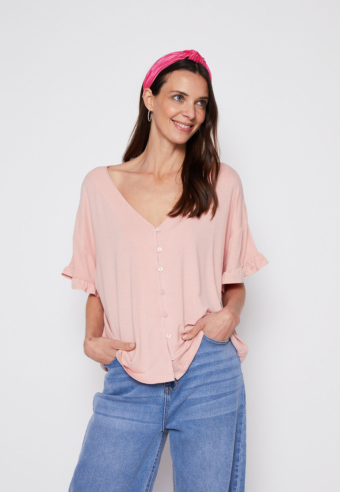 Blusa Manga Corta Vuelitos Rosado Family Shop