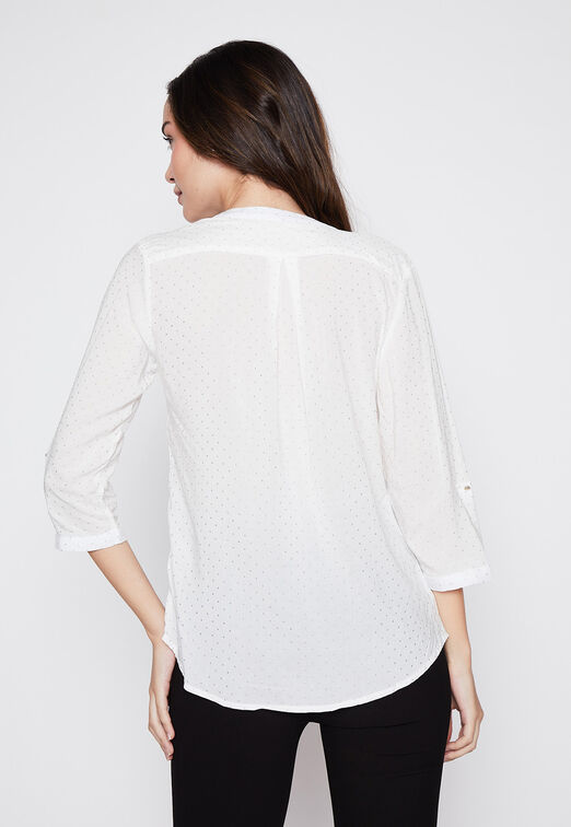 Blusa Mujer Blanco Strass Family Shop