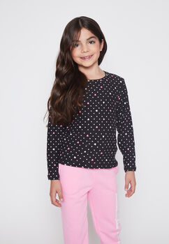 Camiseta Nina Negro Termica Family Shop