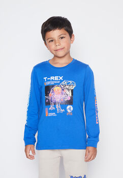 Polera Nino Azul Dino Family Shop