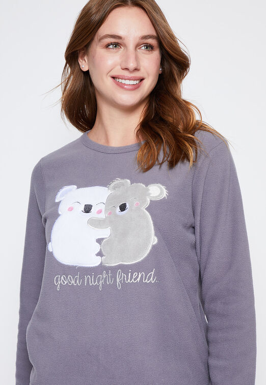 Pijama Mujer Negro Polar Family Shop