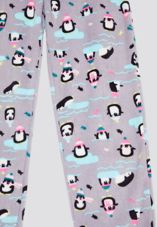 Pijama Polar Pinguino Negro Family Shop