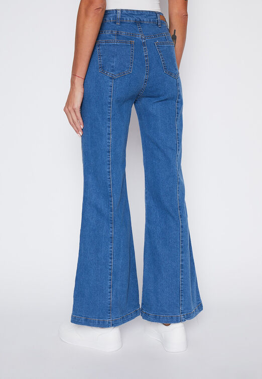 Jeans Mujer Azul Flare Family Shop