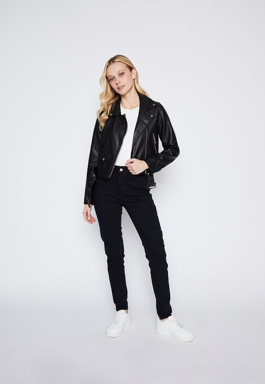 Jeans Mujer Negro Tiro Alto Family Shop