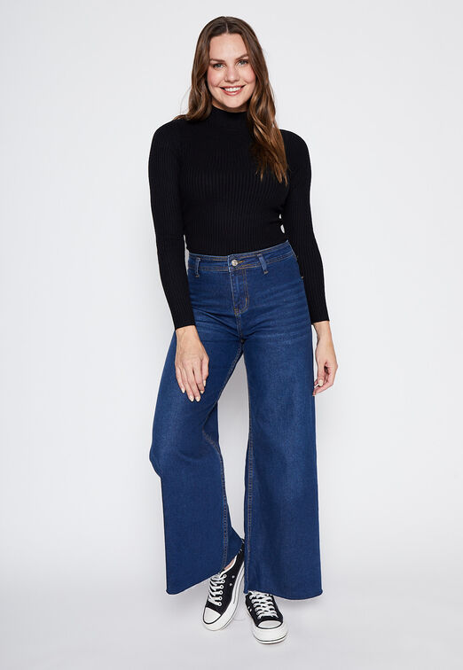 Sweater Canuton Cuello Alto Negro Family Shop