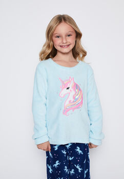 Pijama Nina Turquesa Polar Family Shop