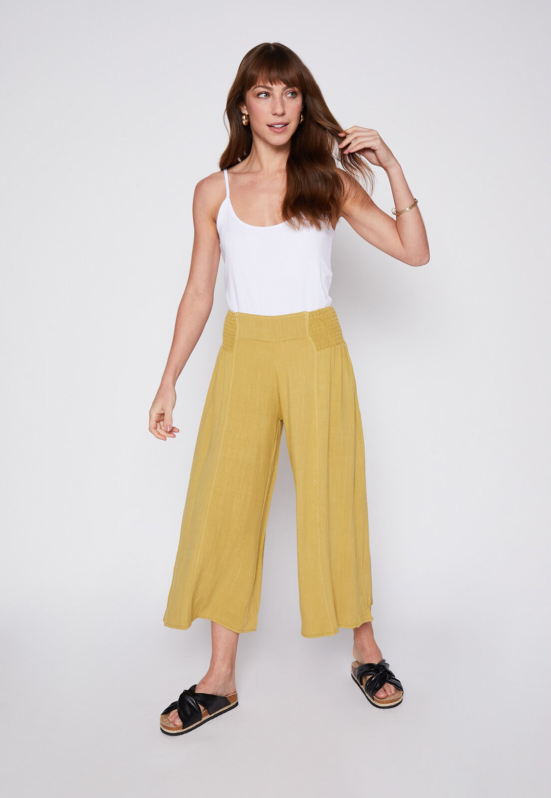 Pantalon culotte hotsell lino