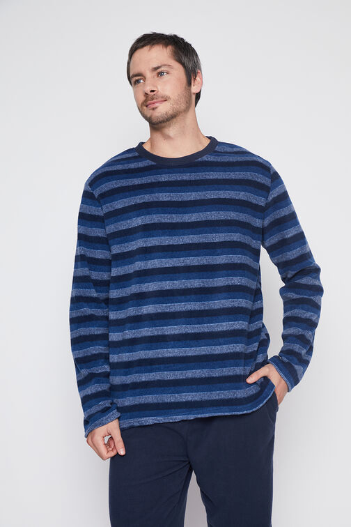 Pijama Hombre Azul Liso Family Shop