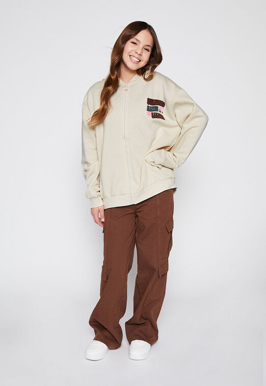 Poleron Zipper Crudo Family Shop