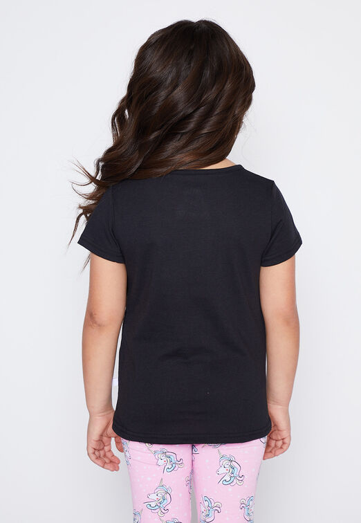 Polera Nina Negro Grafitti Family Shop