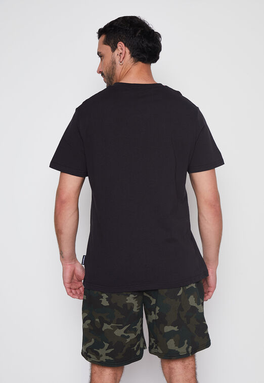 Polera Hombre Negro Basic Cuello V Family Shop