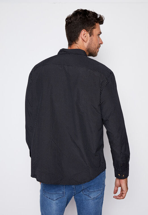 Camisa Plus Size Puntos Negro Family Shop