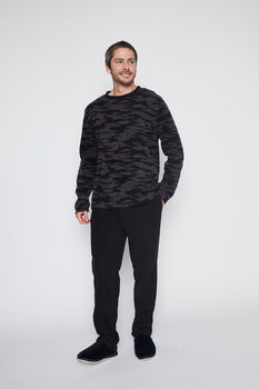 Pijama Hombre Azul Polar Liso Family Shop