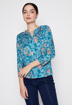 Blusa Mujer Turquesa Pata Mao Family Shop