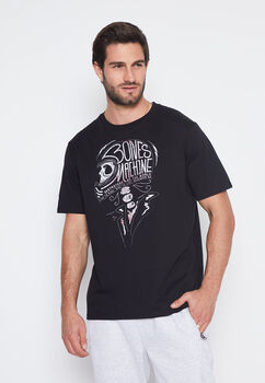 Polera Hombre Negro Calavera Basic Family Shop