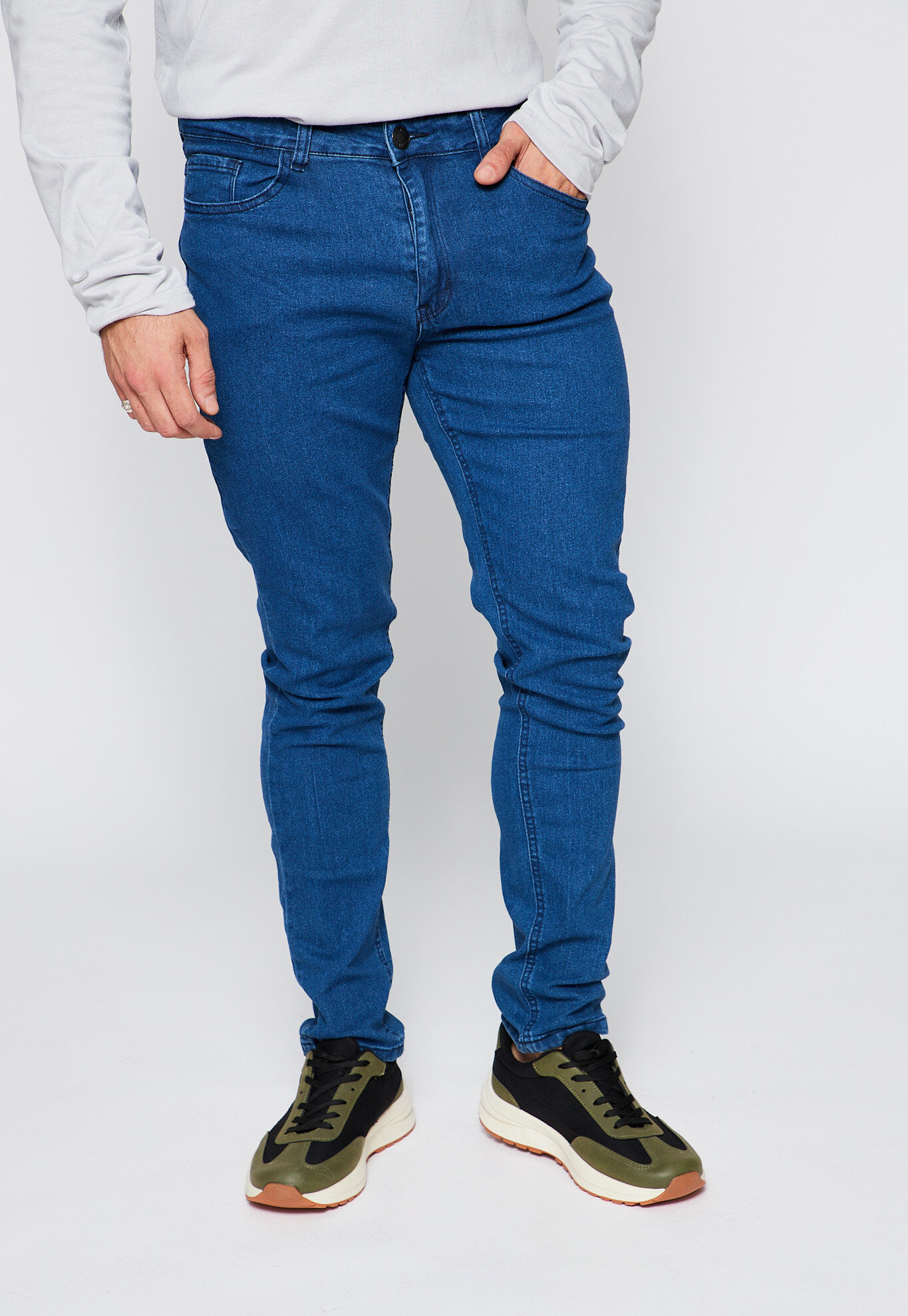 Jeans Skinny Elasticado indigo Azul Family Shop