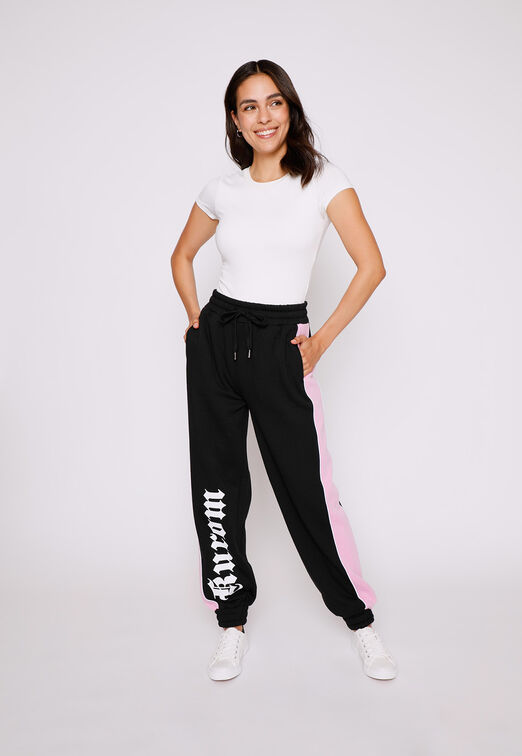 Pantalon Buzo Mujer Negro Cortes Family Shop
