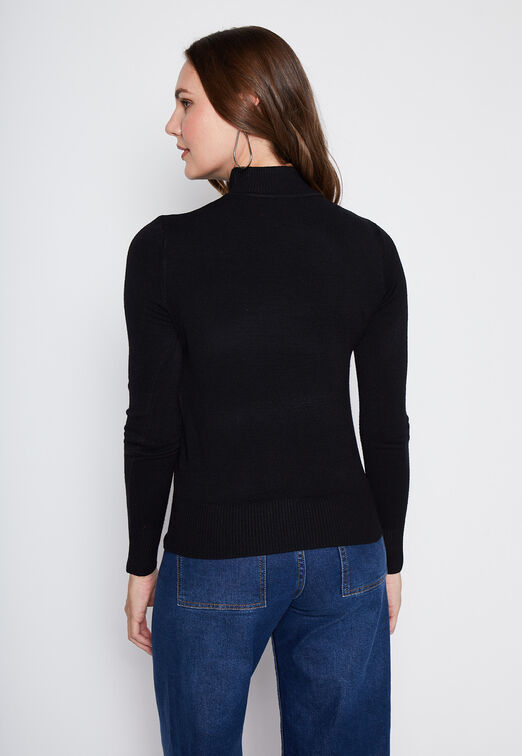Sweater Cuello Alto Negro Family Shop