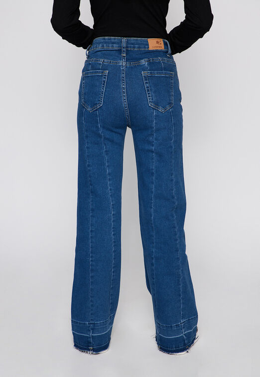 Jeans Wide leg Basta Desarmada Azul Family Shop
