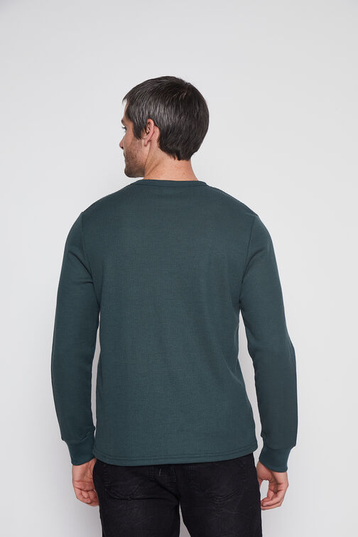 Polera Hombre Verde Wafles Family Shop