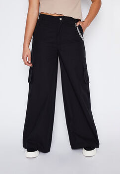 Pantalon Lola Negro Extra Wideleg Family Shop