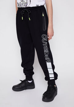 Pantalon Buzo Estampado Lateral Teen Niño Negro Family Shop