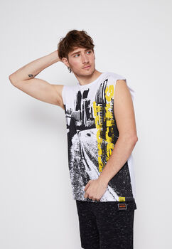 Polera Sin Mangas Blanco Family Shop