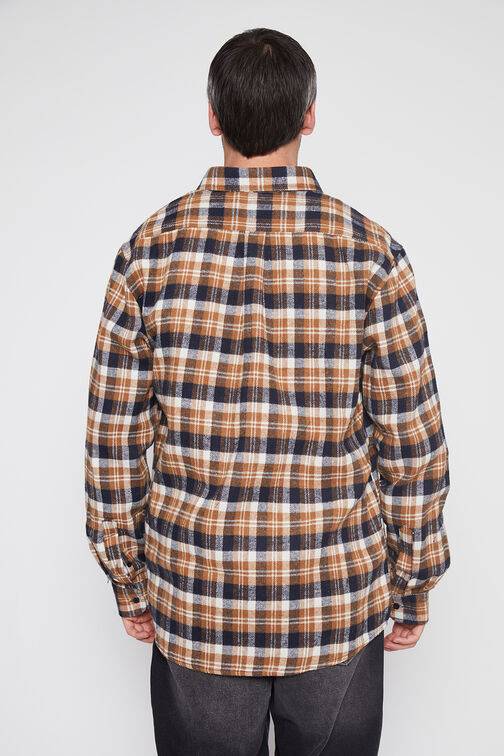 Camisa Hombre Azul Franela Family Shop
