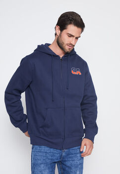 Poleron Hombre Azul Basic Family Shop