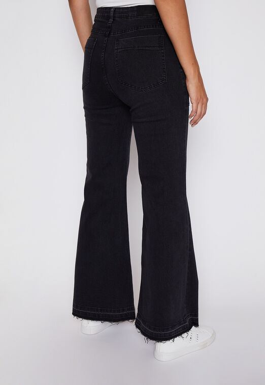 Jeans Mujer Negro Wide Leg Family Shop
