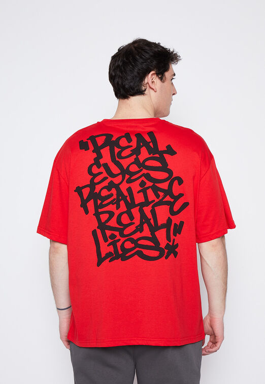 Polera Hombre Rojo Graffiti Family Shop