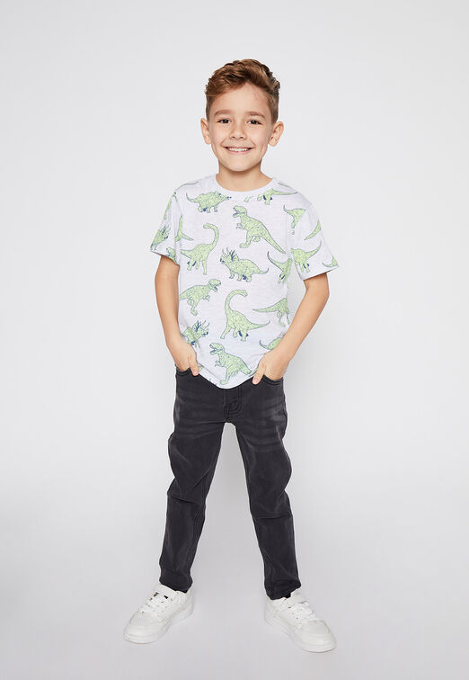Polera Disnosaurio Neon Gris Family Shop
