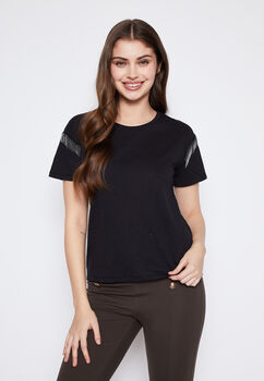 Polera Mujer Negro Cadena Family Shop