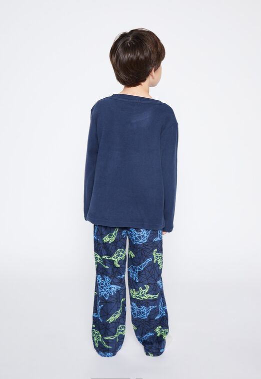 Pijama Nino Azul Polar T-Rex Family Shop