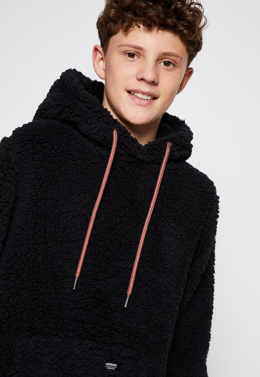 Poleron Peludo Hoodie Negro Family Shop