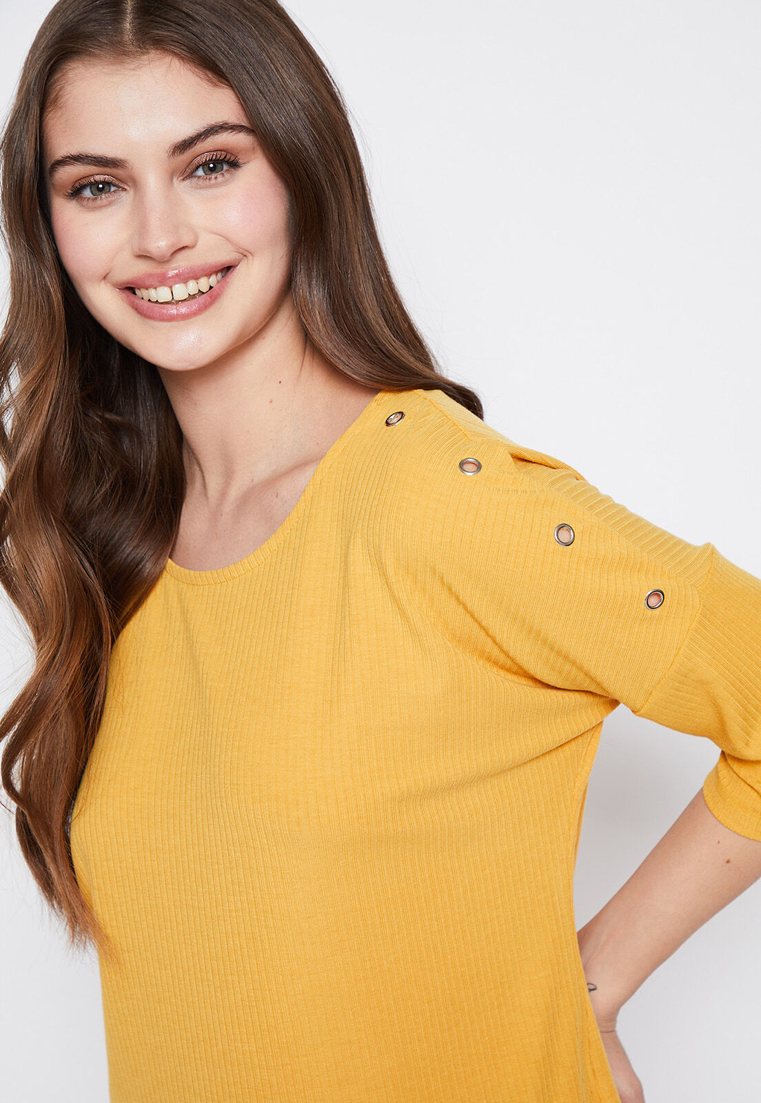 Polera color mostaza mujer online