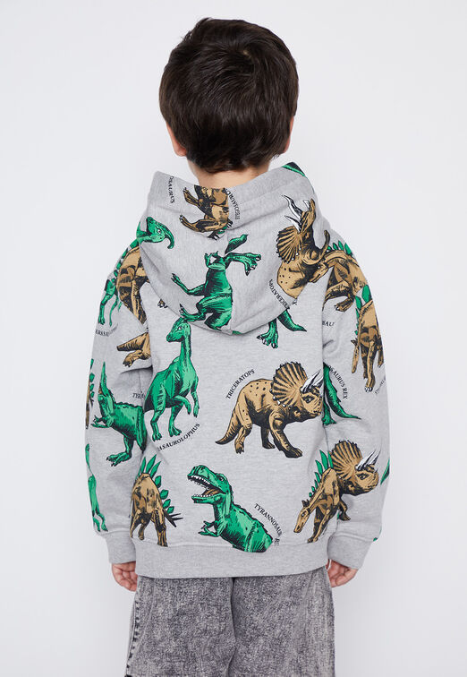 Poleron Nino Gris Triceratops Family Shop