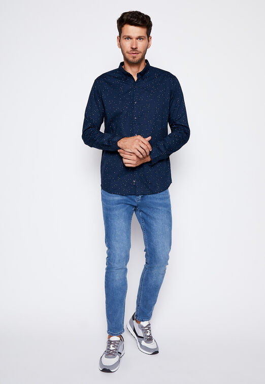 Camisa Pequeños Diseños Azul Family Shop