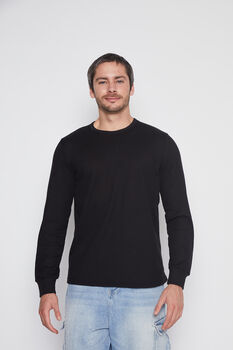Polera Hombre Negro Wafles Family Shop