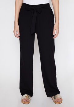 Pantalon Mujer Negro Palazzo Liso Family Shop