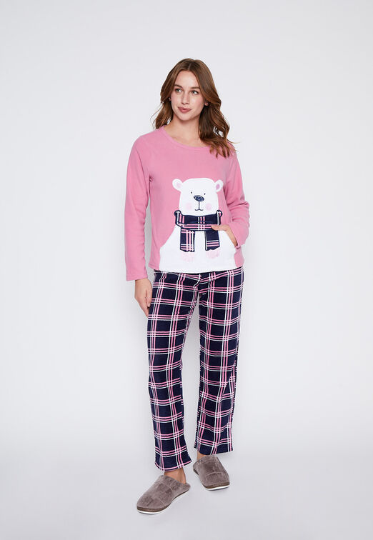 Pijama Mujer Rojo Polar Family Shop