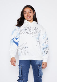 Poleron Lola Crudo Oversize Graffiti Family Shop