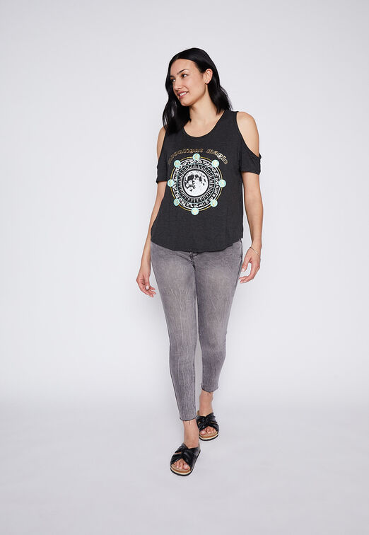Polera Sustentable Circulo Gris Family Shop