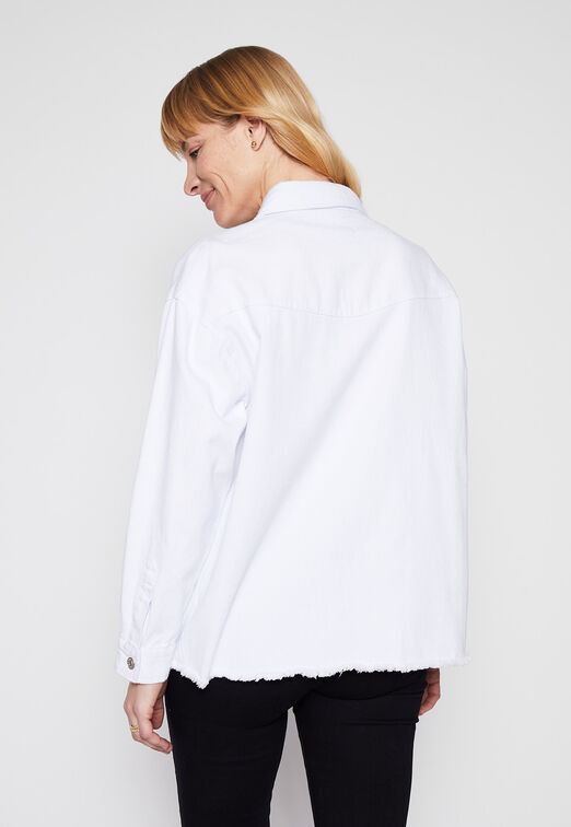 Chaqueta Manga Larga Orversize Blanco Family Shop