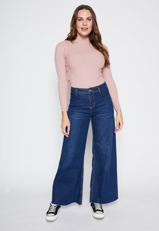 Sweater Canuton Cuello Alto Rosado Family Shop