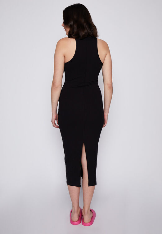 Vestido Sin Mangas Ajustado Negro Family Shop