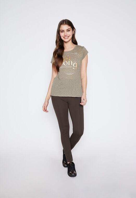 Polera Mujer Verde Devore Family Shop