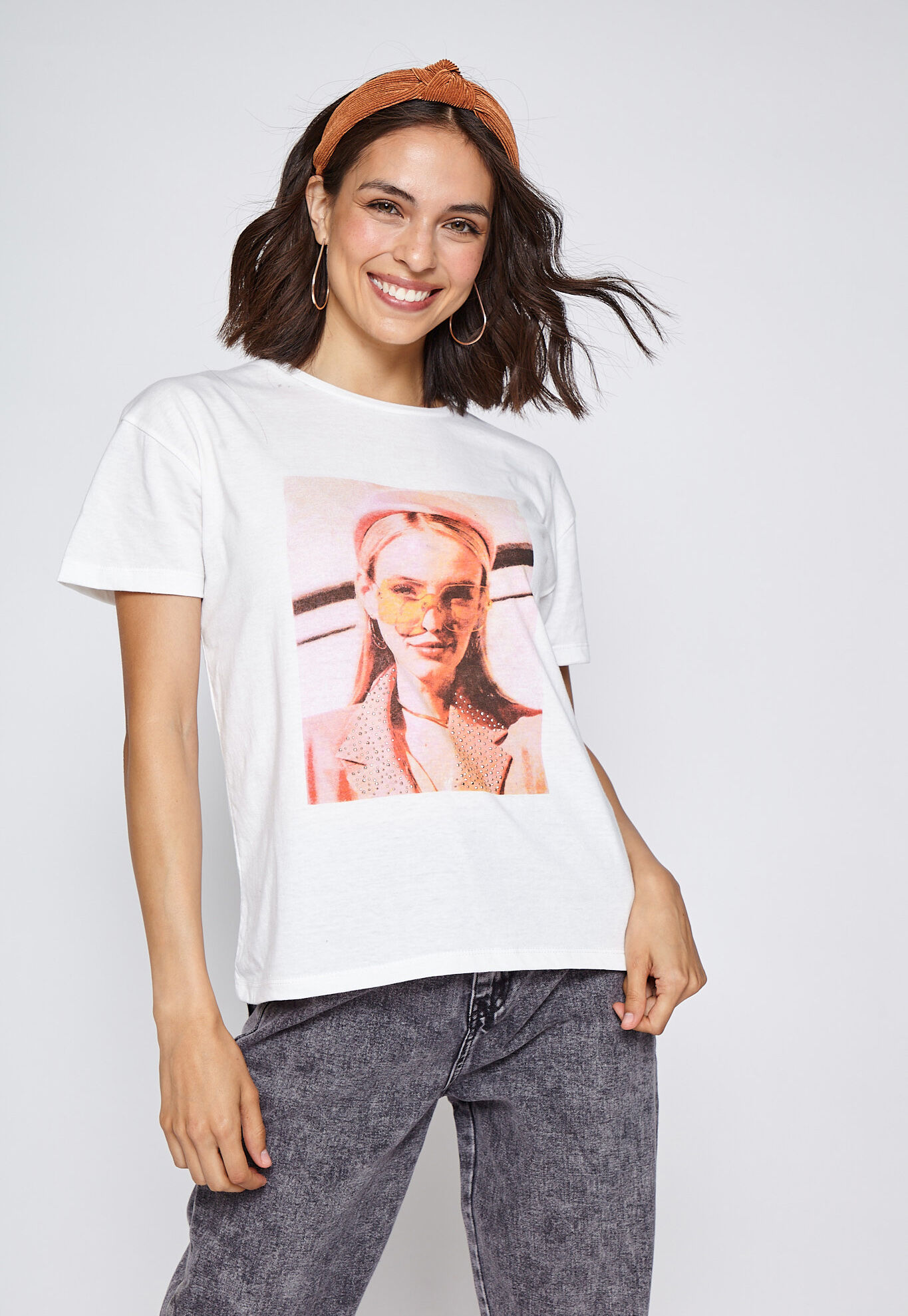 Polera Manga Corta Mujer Crudo Family shop