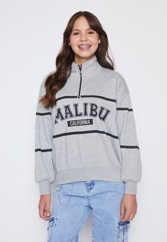 Poleron Lola Gris Preppy Family Shop